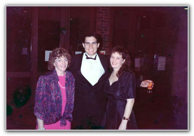 CJ with BJ and her mum Judith at BJ 21st